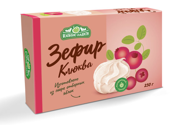 №2 Зефир белевский "Клюква" 250г в Ливнах