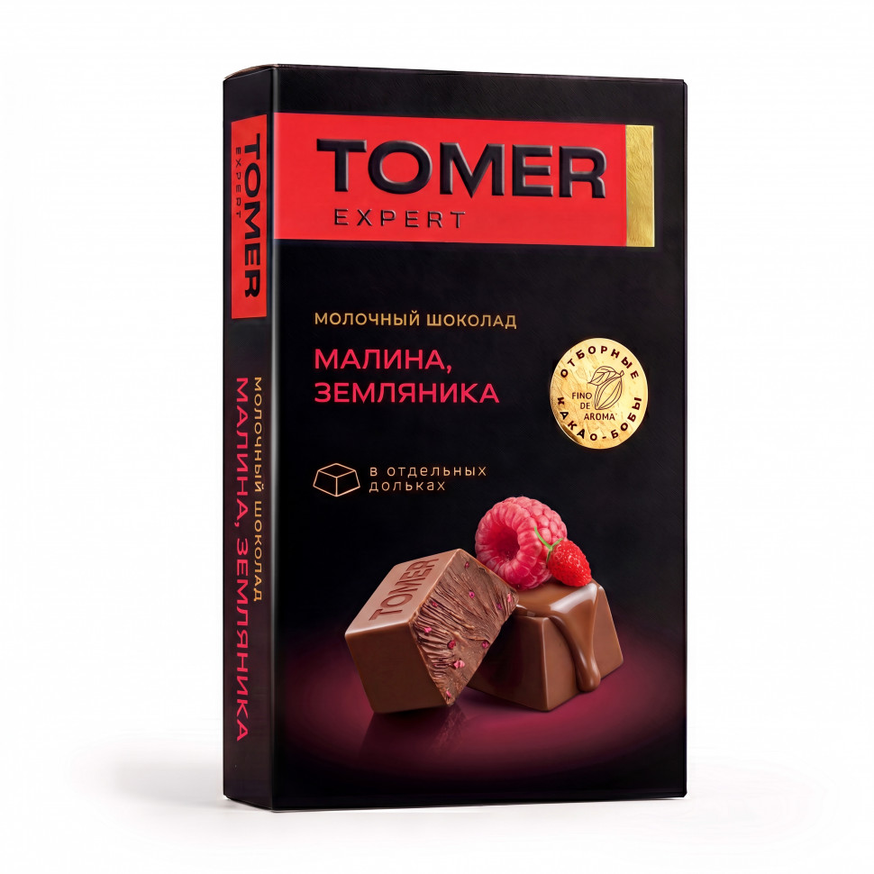 Фабрика Томер   Молочный шоколад Малина-Земляника, 90г  в Ливнах